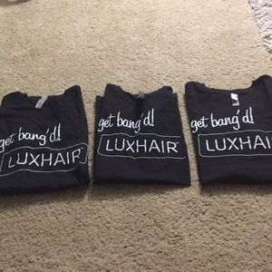 3 pack “Get Bang’d” Luxhair black shirts